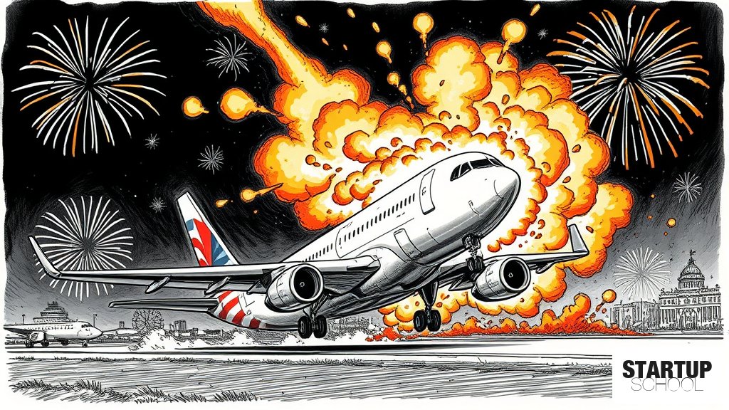 7월 4일, 미드웨이 공항 착륙 중 폭죽에 맞아 델타 항공편 화재 발생