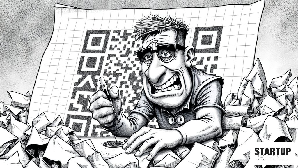 손으로 그린 QR 코드