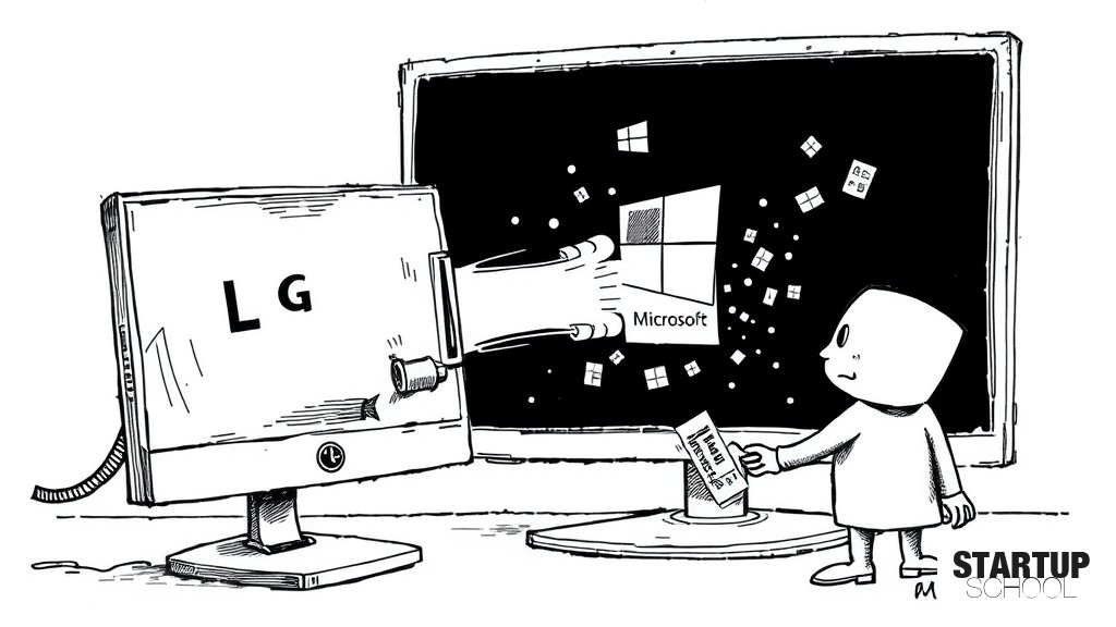 마이크로소프트, Windows에 매카피 광고를 설치한 LG 모니터에 응답