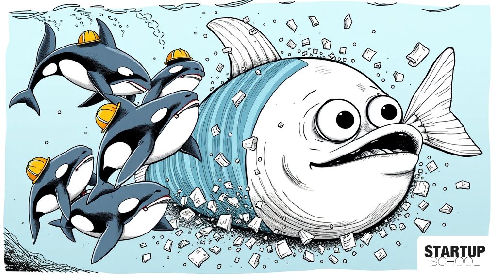 오르카 팀이 태양어(sunfish)를 들이받아 폭파시킬 때까지 협력