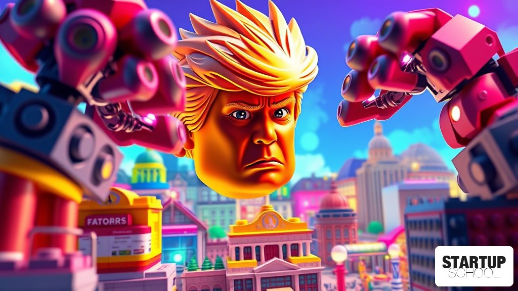 이란 지지 폭발성 미디어, AI 생성 레고 카툰으로 트럼프 조롱