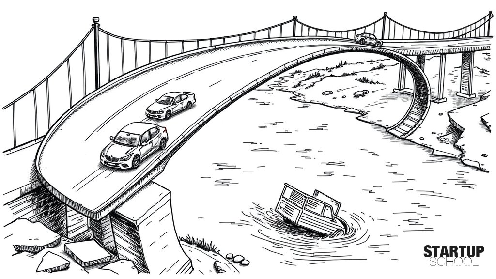 “우회하면 30km”…폭풍으로 내려앉은 직통 다리 3년째 이용하는 운전자들
